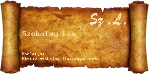 Szokolay Lia névjegykártya